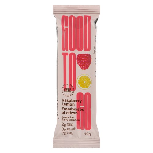 Good To Go Gluten-Free Keto Bar Raspberry Lemon 40 g