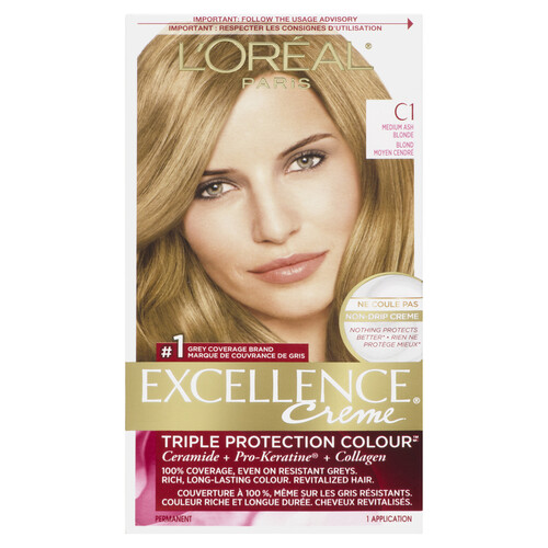 L'Oréal Excellence Crème Hair Color C1 Medium Ash Blonde 1 EA