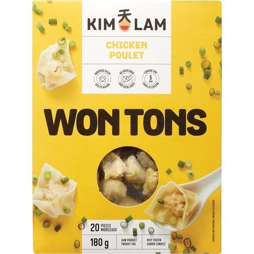 Kim Lam Frozen Wontons Chicken 180 g
