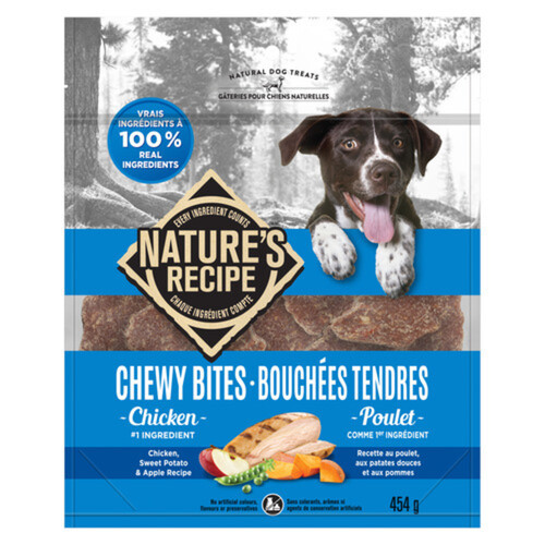 Nature's Recipe Grain-Free Dog Treats Chicken, Sweet Potato & Apple Recipe 454 g