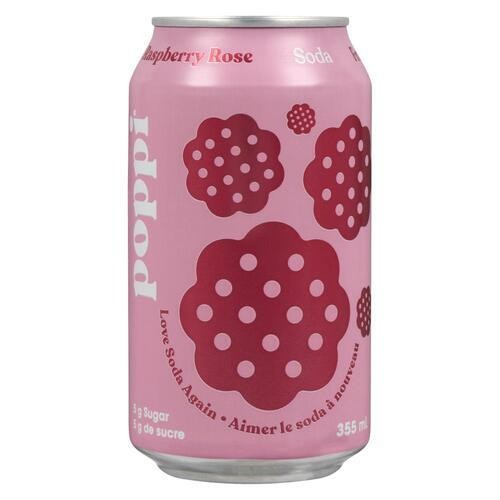 Poppi Soda Raspberry Rose 355 ml (can)