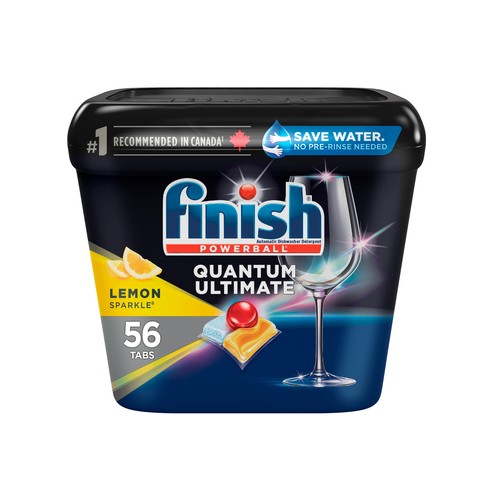 Finish Dishwasher Detergent Quantum Ultimate Lemon Scent 56 Tabs