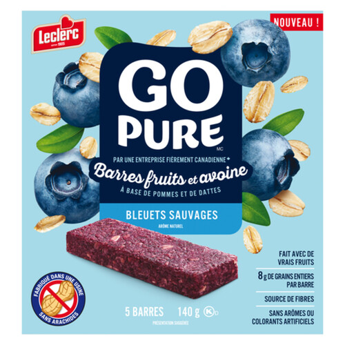 Go Pure Fruit Oat Bar Wild Blueberry 140 g