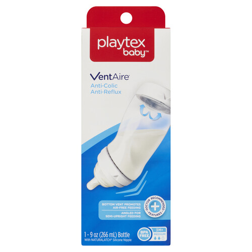 Playtex Vent Aire Bottle Natural Shape 266 ml - Voilà Online Groceries &  Offers