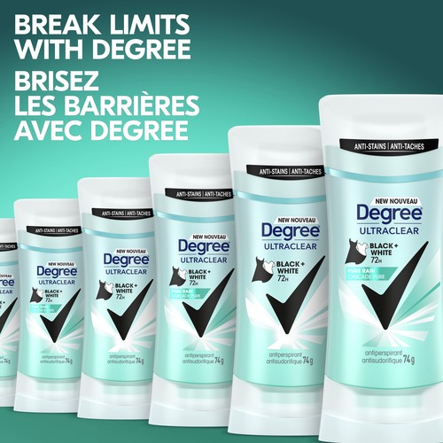 Degree Ultra Clear Antiperspirant Stick Black + White Pure Rain 74 g