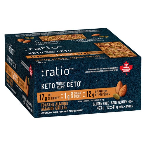 Ratio Gluten-Free Crunchy Bar Toasted Almond 12 x 41 g