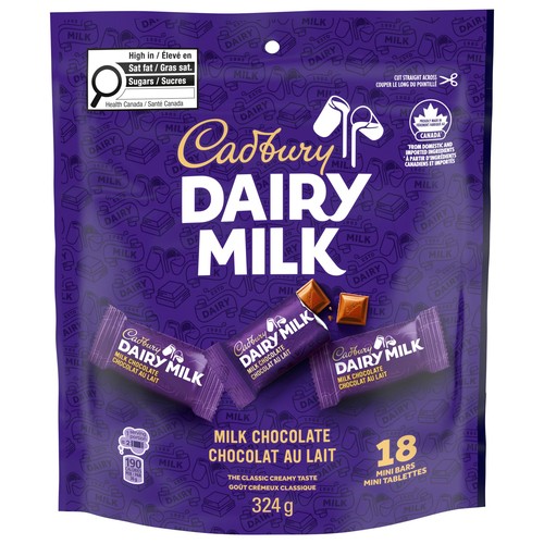 Cadbury Dairy Milk Milk Chocolate Bars Bag Of 18 x 18 g 324 g