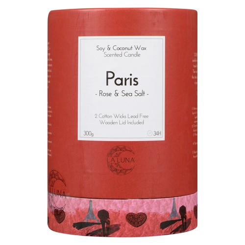 La Luna Soy & Coconut Wax Candle Paris Scented 1 Pack