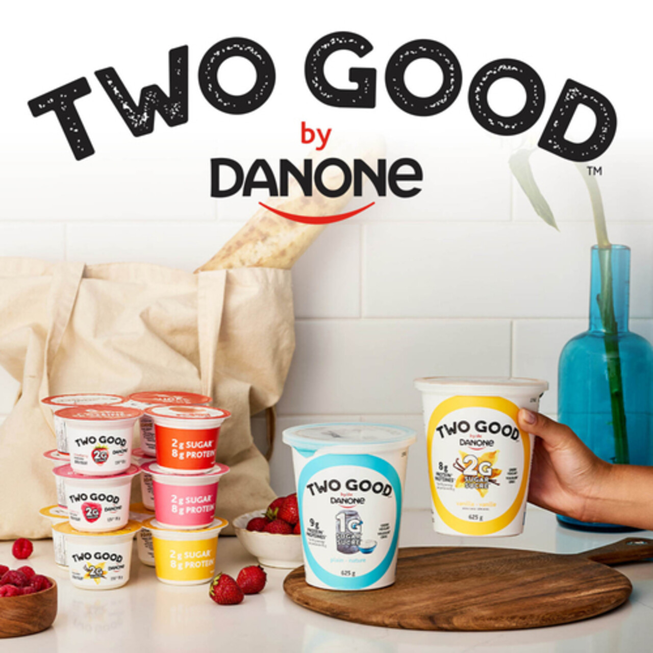 Two Good Low Sugar Plain Yogurt 1g sugar 9g Protein 625 g Voilà