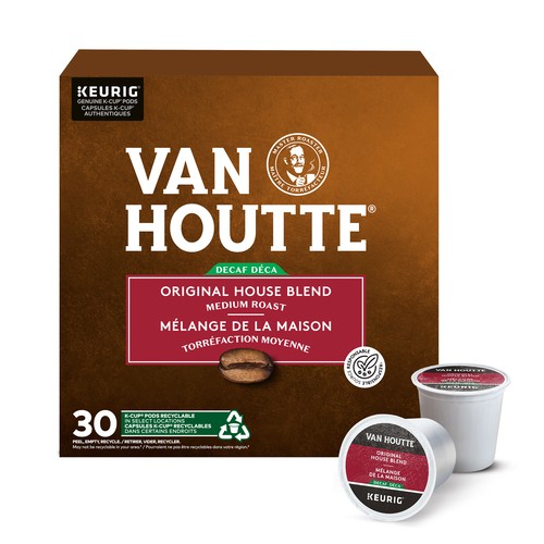 Van Houtte Coffee Pods Decaf Original House Blend Medium Roast 24 K-Cups 226 g