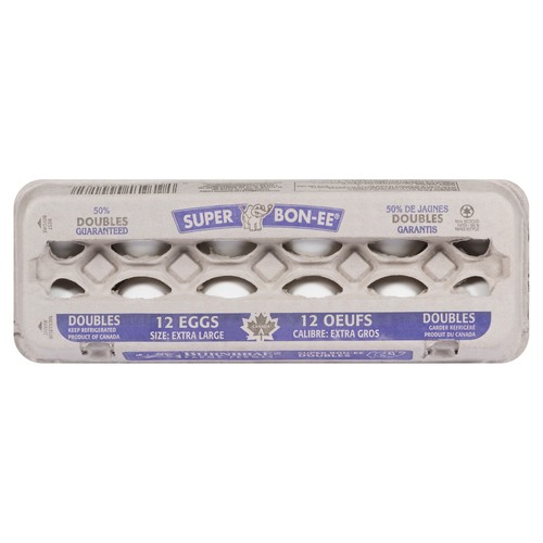 Burnbrae Farms Super Bon-ee Eggs Double Yolk Extra Large 12 Count