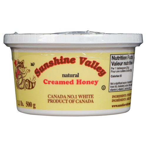 Sunshine Valley Natural Creamed Honey 500 g