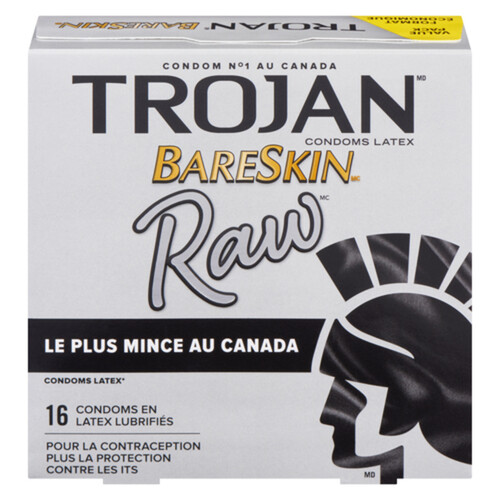 Trojan Condoms Bareskin Raw 16 EA