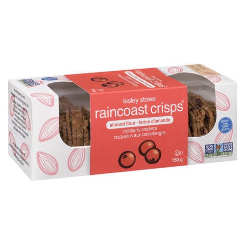 Lesley Stowe Gluten-Free Crackers Raincoast Crisps Cranberry 150 g