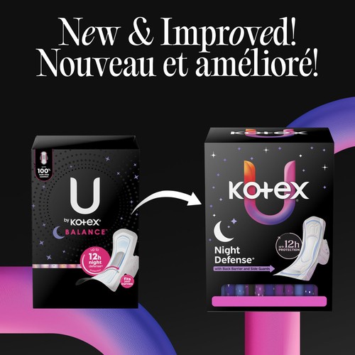 Kotex Ultra Thin Overnight Pads With Wings Extra Heavy Absorbency 34 Count