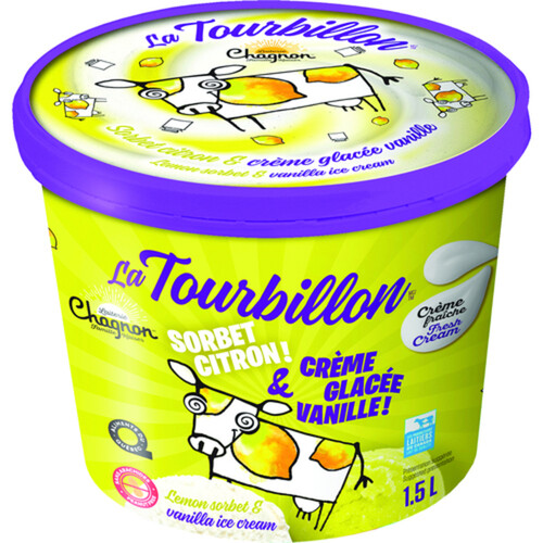 La Tourbillon Ice Cream Sorbet Lemon And Vanilla 1.5 L