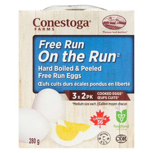 Conestoga Eggs Free Run Hard Boiled 280 g