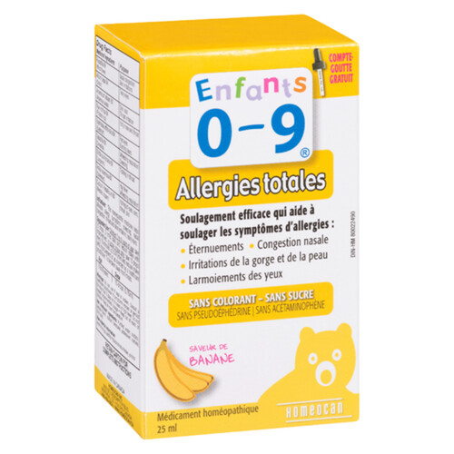 Kids 0-9 Banana Homeopathic Allergy Drops 25 ML