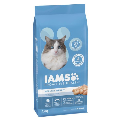 Iams Proactive Health Dry Cat Food  Healthy Weight Chicken 1.59 kg