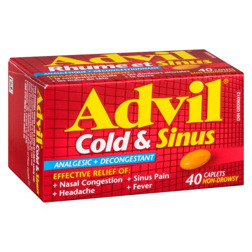Advil Cold & Sinus Coated Caplets 40 EA