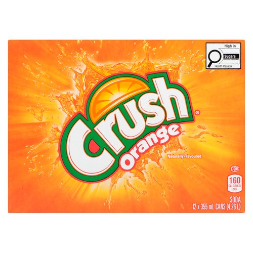 Crush Soft Drink Orange 12 x 355 ml (cans)