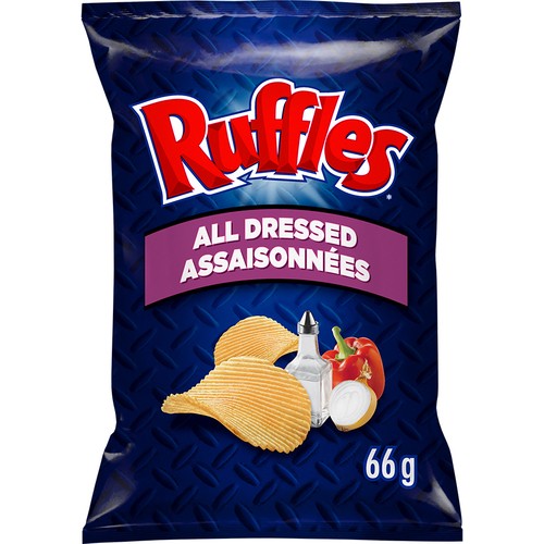 Ruffles All Dressed Flavoured Potato Chips (small bag) 66 g