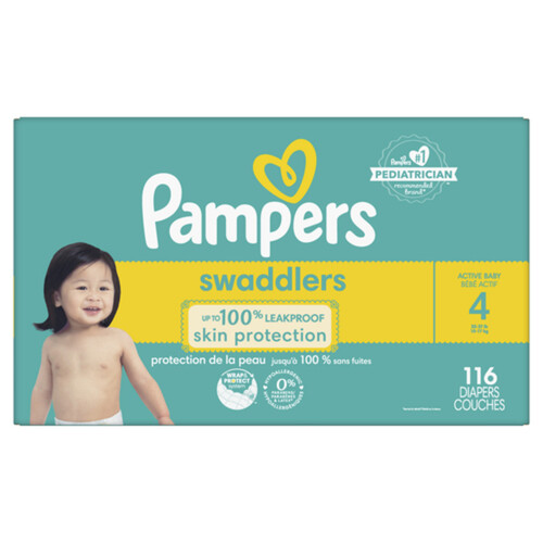 Pampers Swaddlers Diapers Size 4 116 Count 