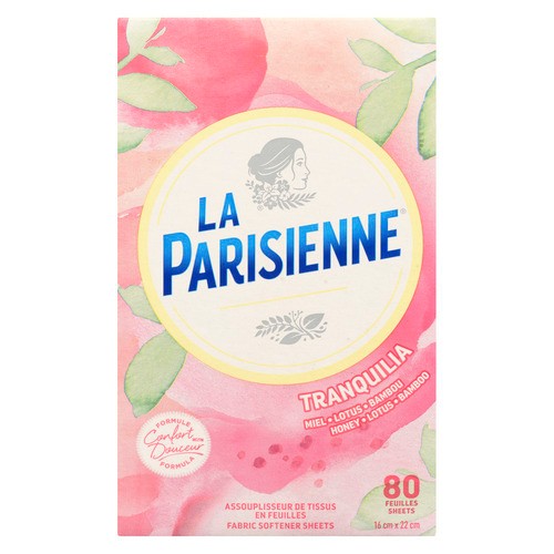 La Parisienne Fabric Softener Sheets Tranquilia 80 EA