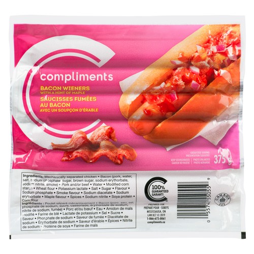 Compliments Bacon Wieners 375 g