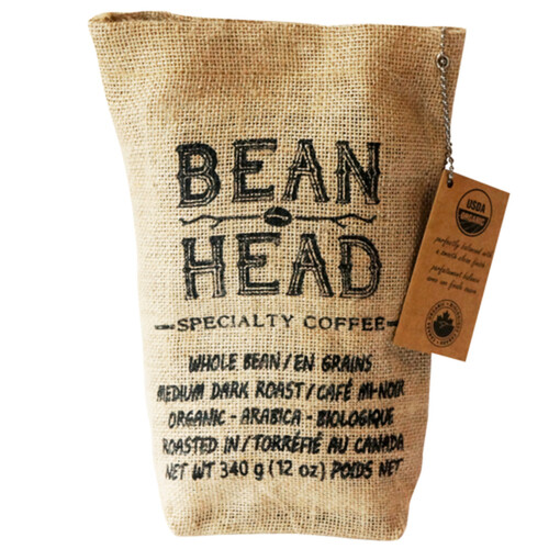 Bean Head Organic Specialty Whole Bean Coffee 340 g
