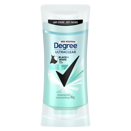Degree Ultra Clear Antiperspirant Stick Black + White Pure Rain 74 g