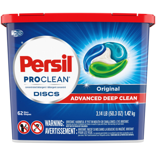 Persil Proclean Laundry Detergent Discs Original 62 Discs 1.55 kg