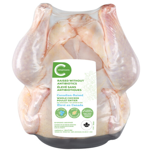 Compliments Raised Without Antibiotics Whole Chicken 