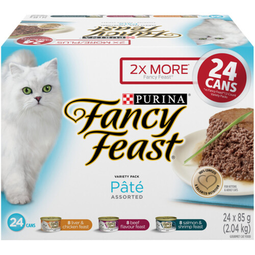 Fancy Feast Wet Cat Food Pâté Assorted Variety Pack 24 x 85 g