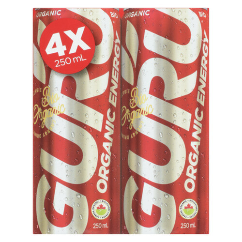 Guru Organic Energy Drink 4 x 250 ml (cans)