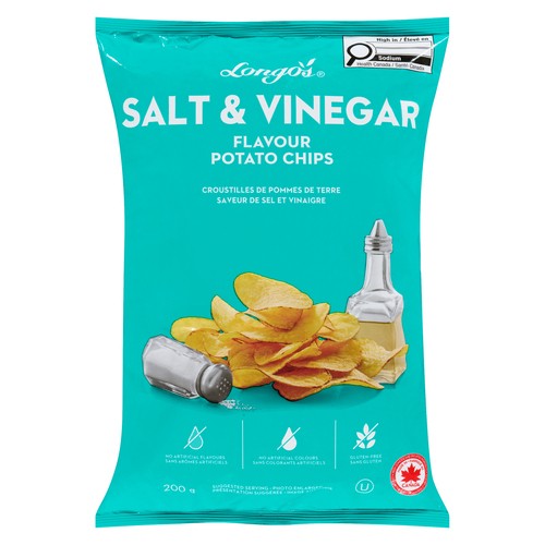 Longo's Potato Chips Salt & Vinegar 200 g