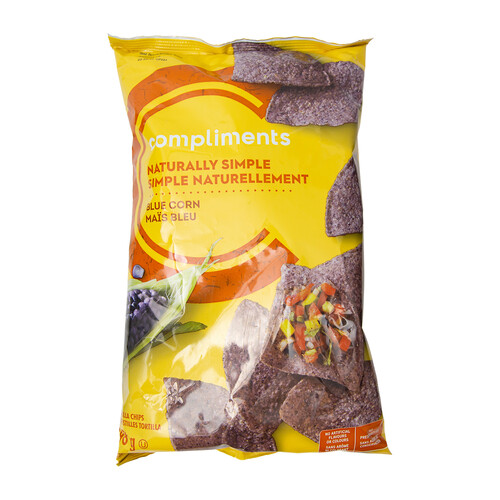 Compliments Naturally Simple Tortilla Chips Blue Corn 198 g