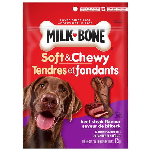 Milk-Bone Dog Treats Soft & Chewy Beef Steak 708 g