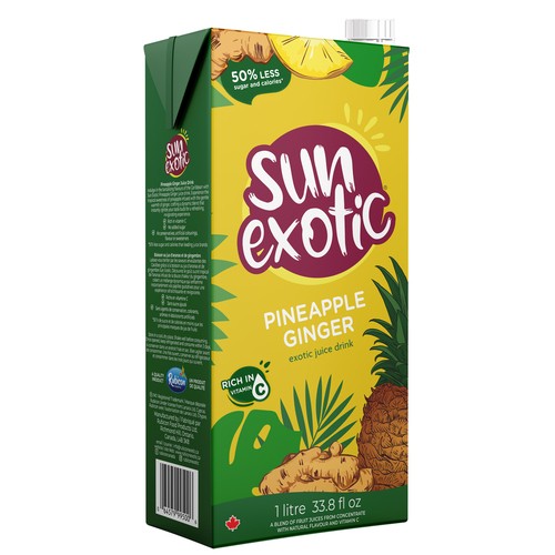 Sun Exotic Juice Drink Pineapple Ginger 1 L