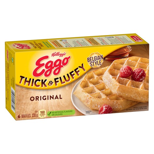 Kellogg's Eggo Frozen Waffles Thick & Fluffy 330 g