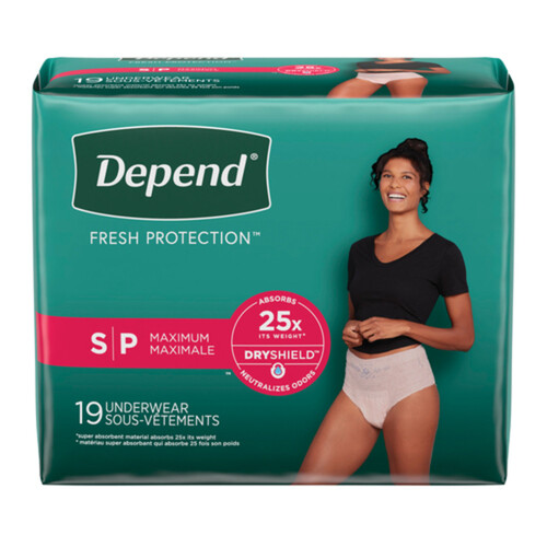 Depend Women's Underwear Small 19 Count - Voilà Online Groceries & Offers