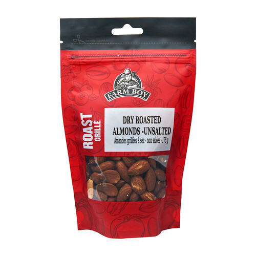 Farm Boy Nuts Dry Roasted Almonds Unsalted 175 g