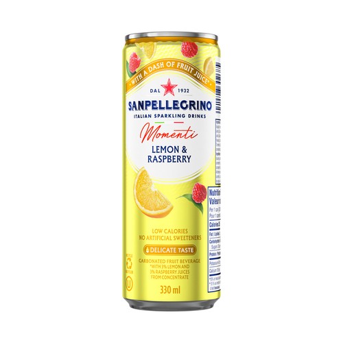 Sanpellegrino Flavoured Water Lemon & Raspberry 330 ml