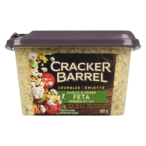 Cracker Barrel Crumbled Feta Cheese Herb & Garlic 180 g