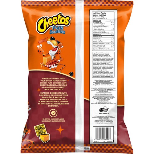 Cheetos Puffs Snack Cheesy Bacon 250 g