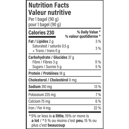 Dempster’s Protein Bagel Everything 450 g