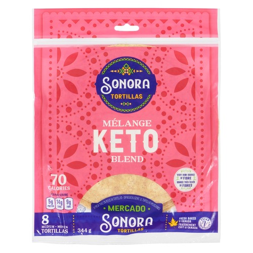 Sonora Tortillas Mercado Keto Blend Medium 8-Inch 344 g