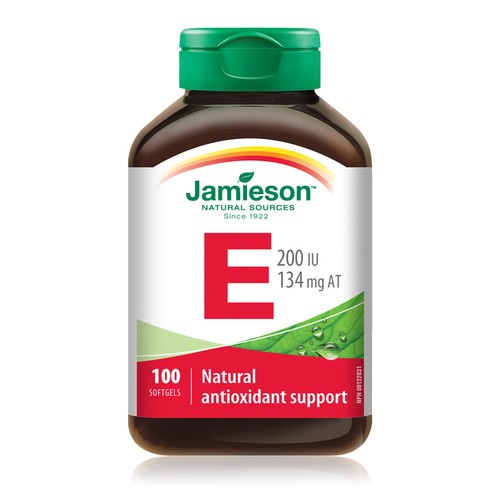 Jamieson Vitamin E 200 IU Softgels 100 Count