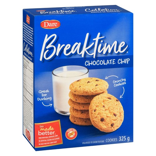 Dare Breaktime Peanut-Free Cookies Chocolate Chip 325 g

