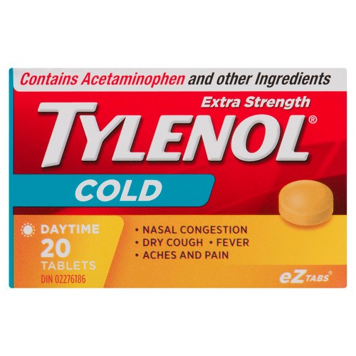 Tylenol Cold Tablets Extra Strength Daytime 20 EA